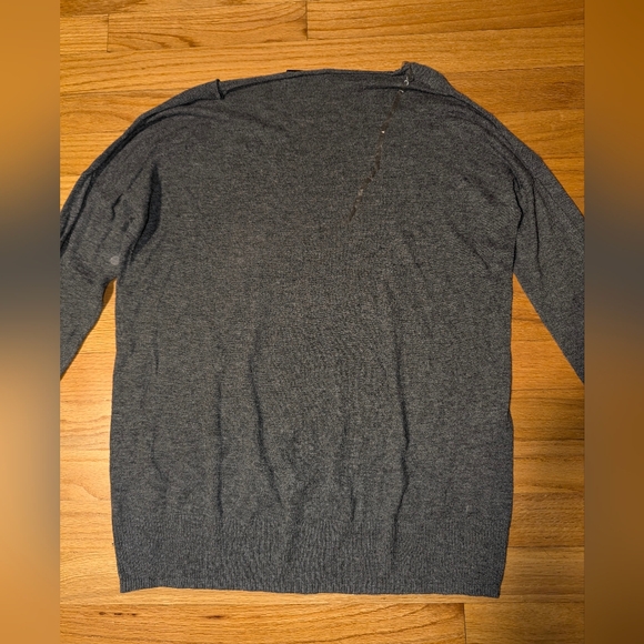 $4 Gray Oversized Mossimo Sweater Ribbed Hi Low Hem MEDIUM - Picture 7 of 8